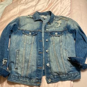 Denim jacket distressed